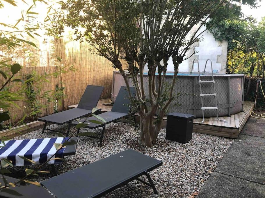 Maison A Arcachon Avec Piscine Hors-Sol Exteriör bild